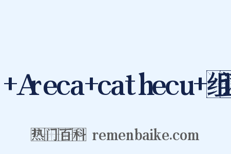+Areca+cathecu+组词是什么意思的图片
